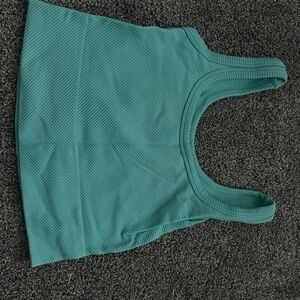 Gianni Bini Turquoise Ribbed Tank Top